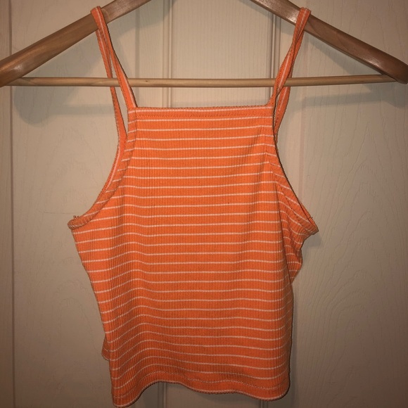 Topshop Orange Ribbed Knit Cami Top - Picture 1 of 1